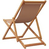  Sklopiva stolica za plažu smeđesiva drvo eukaliptusa i tkanina | shoptok.hr