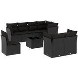  The Living Store Vrtna sedežna garnitura 9-delna z blazinami črn poli ratan - Vrtna Sedežna Garniture, (21462946) | Shoptok.si