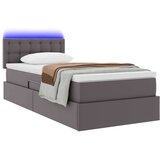  Krevet s prostorom za pohranu s LED-om Siva 90 x 190 cm - Siva 90 x 190 cm | shoptok.hr