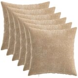  Presvlaka za jastuk 6 kom. HEERLEN Sivosmeđa 30 x 30 cm - Osnovni Sivosmeđa 30 x 30 cm | shoptok.hr