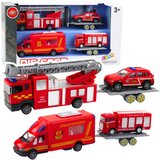  Set vatrogasnih vozila s pogonom na trenje 4u1 - crveni | shoptok.hr