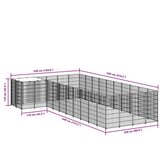  Kavez za pse srebrni 13,31 m² čelični | shoptok.hr