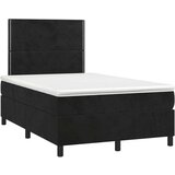  Box spring postelja z vzmetnico LED črna 120x200 cm žamet, (20892944) | Shoptok.si