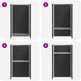  Povišena gredica - Vrtna gredica Siva 50 x 30 x 82 cm WPC i aluminij - 50 x 30 x 82 cm | shoptok.hr