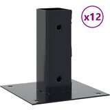 vidaXL Podstavki za stebre Kvadratni 12 kosov Antracit 46x46 mm, (21827465) Cene