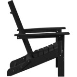  Sklopiva Adirondack stolica Crna 80,5 x 74,5 x 92 cm HDPE | shoptok.hr