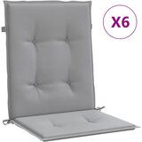vidaXL jastuci za vrtne stolice 6 kom sivi 100 x 50 x 3 cm Cijene