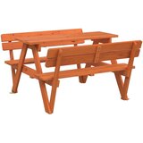  Stol za piknik za 4 djece sa suncobranom od masivne jelovine | shoptok.hr