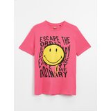 House - Loose fit majica kratkih rukava Smiley® - Ružičasta Cijene