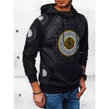 DStreet Bluza męska z kapturem i nadrukiem czarna | Shoptok.si