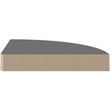 vidaXL Plutajuće kutne police 2 kom sjajne sive 25 x 25 x 3,8 cm MDF | shoptok.hr