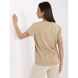 BASIC Feel Good T-shirt-CLM-TS-1640.87-beige | Shoptok.si