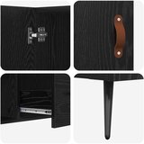  Kreveta Crni hrast 100 x 36 x 60 cm Konstruirano drvo Slike