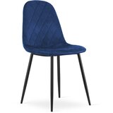 Brandless Stol ASTI - temno modra žamet x 1, (22030946) | Shoptok.si