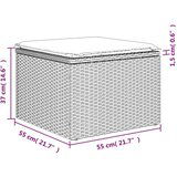  5-dijelni set vrtnih sofa s jastucima poliratan smeđi | shoptok.hr