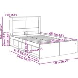  Konstrukcija postelje Sonoma 120 x 200 cm Masivno borovo les, (5000104009) | Shoptok.si