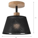  Brilagi - LED plafonski luster ANTHONY 1xE14/60W/230V hrast/crna | Eponuda.com