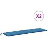  Jastuci za vrtnu klupu 2 kom plavi 200x50x7 cm tkanina | Eponuda.ba
