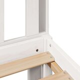  Knjižna postelja brez vzmetnice bela 90x190 cm trdna borovina, (5000124067) | Shoptok.si