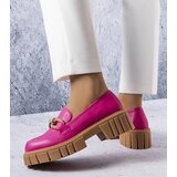 Gemre Pink loafers with gold embellishment Adriney | Shoptok.si