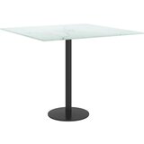 Stolna ploča bijela 50x50 cm 6 mm staklena s mramornim uzorkom | Eponuda.com