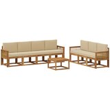  Set vanjskih sofa s jastukom 8 pcs Prirodna i bež Poliester | shoptok.hr