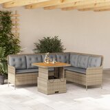 vidaXL 2-dijelni set vrtnih sofa od poliratana s jastucima bež Cijene