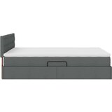  Krevet S LED lampica s pohranom Tamno siva 140 x 190 cm tkanina | shoptok.hr