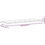  Jastuk za vrtnu klupu bež 200 x 50 x 7 cm od tkanine Oxford | shoptok.hr