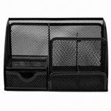  Metalni organizator za stol, uredska ladica, pretinac, crni | shoptok.hr