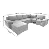 Premium Living Sedežna Garnitura Terana, Antracit, Ležišče, Predal | Shoptok.si