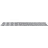 vidaXL Srebrna Aluminij 100 x 30 x 0.2 cm Nedrsna | Shoptok.si