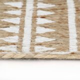  Ručno rađeni tepih od jute s bijelim uzorkom 150 cm | shoptok.hr