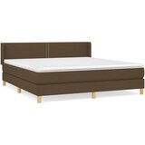 Maison Chic Box spring postelja - Vzmetna postelja z vzmetnico temno rjava 160x200 cm blago SL20792, (21892899) | Shoptok.si
