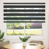 vidaXL idaxl zebra senčilo črna 155x150 cm tkanina širina 150,9 cm poliester | Shoptok.si