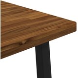  80 x 80 x 75 cm Čvrsto drvo akacije Prirodna i crna Četvrtasti | shoptok.hr