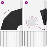  Zaslon za privatnost na balkonu 115 x 115 cm Poliester Antracit | Eponuda.ba