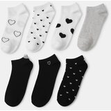Sinsay Set kratkih čarapa s motivom srca, 7 kom | shoptok.hr