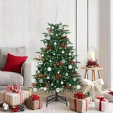 vidaXL Umestno božično drevo Zelena 150 cm PVC, kovina in plastika | Shoptok.si