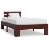 vidaXL Posteljni okvir temno rjav iz trdne borovine 90x200 cm Cene