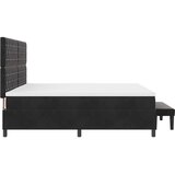  Krevet s opruga kutije s madracem Crna 200 x 200 cm Baršun | shoptok.hr
