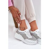 S. BARSKI Leather Perforated Sports Shoes Sneakers On Wedge White S.Barski Cene