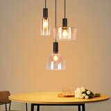 Nettlife Viseča Svetilka 3-Luči Steklo, Vintage Industrijski Lestenec z Nastavljivo Višino (Brez Žarnic), (5000491397) Cene