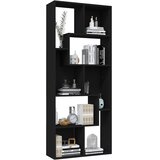 Ormarić za knjige crni 67 x 24 x 161 cm od konstruiranog drva | Eponuda.com