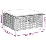 vidaXL Vrtni stolček z blazino bež 63,5x56x32 cm poli ratan | Shoptok.si