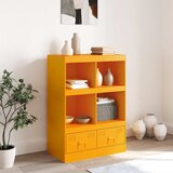  Visoka komoda boja senfa 67 x 39 x 95 cm čelični | Eponuda.ba