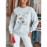 DStreet Bluza damska oversize z sercami PINKNOTE niebieska | shoptok.hr