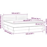  Box spring postelja z vzmetnico temno rjava 160x200 cm blago, (20898684) | Shoptok.si