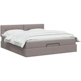  Krevet od pjene s madracem i LED-om Sivosmeđa 160 x 200 cm - Sivosmeđa 160 x 200 cm Prošiveno gumbima | shoptok.hr