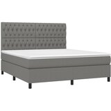  Okvir kreveta s oprugama i madrac svjetlosivi 180x200cm tkanina | shoptok.hr